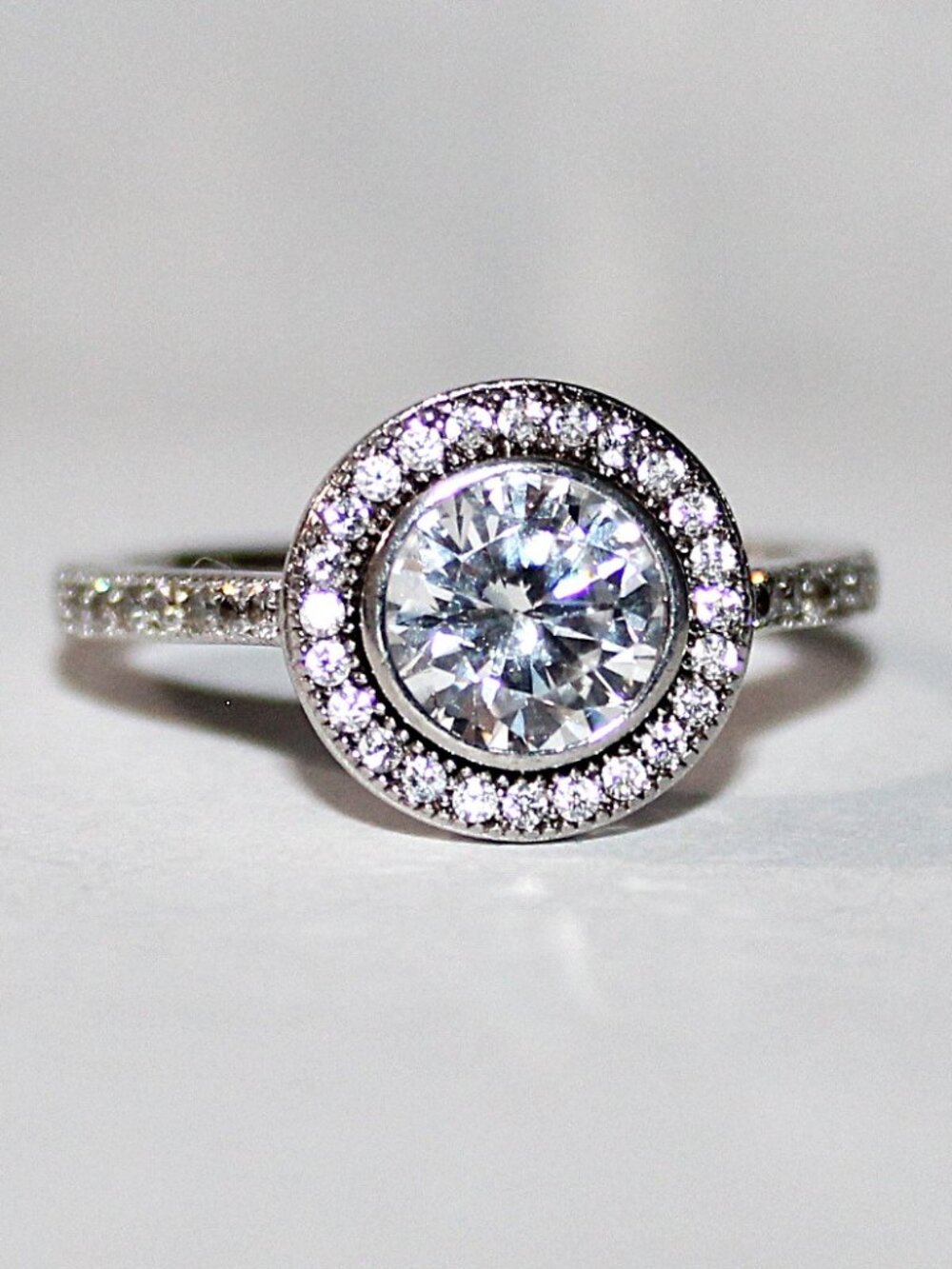 Sterling Silver Cubic Zirconia Ring SZ 8.25